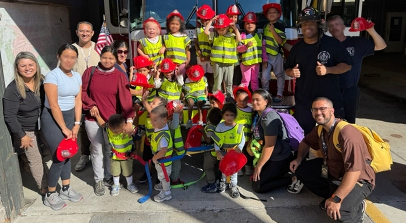 TOP TOTS field trip to Brookline Fire Station
