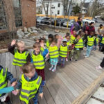 Preschoolers Getting in Line at TOP TOTS Learning Center - located in Boston MA, Brookline Neighborhood