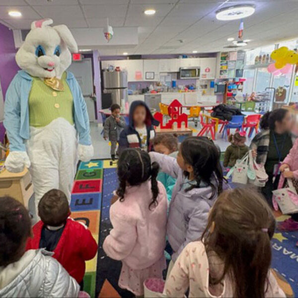 Easter Bunny at TOP TOTS in Brookline